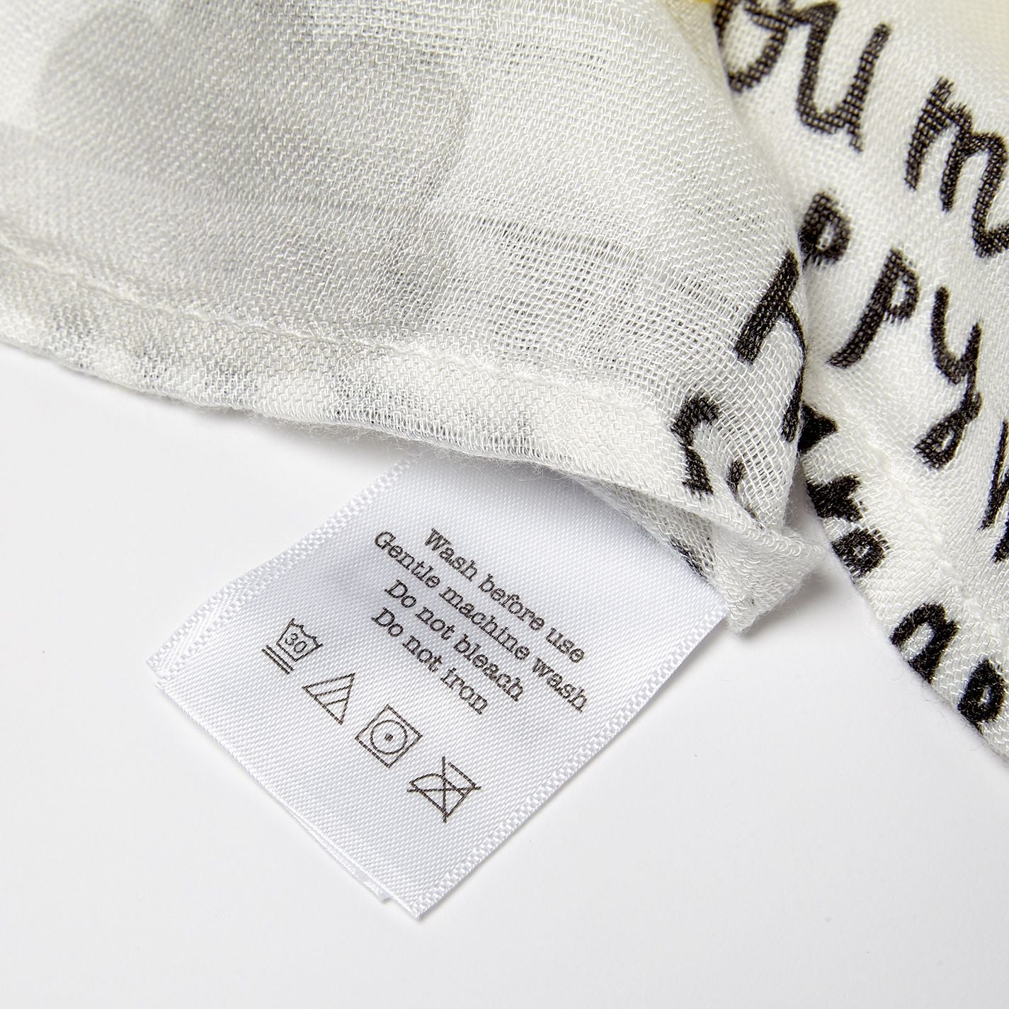 'You Are My Sunshine" Baby muslin - 100% bamboo, super soft, 60 x 60cm square