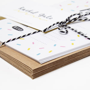 Party Invitations - Choose from 3 designs - Pack of 10 with envelopes - 100% planet-friendly materials!