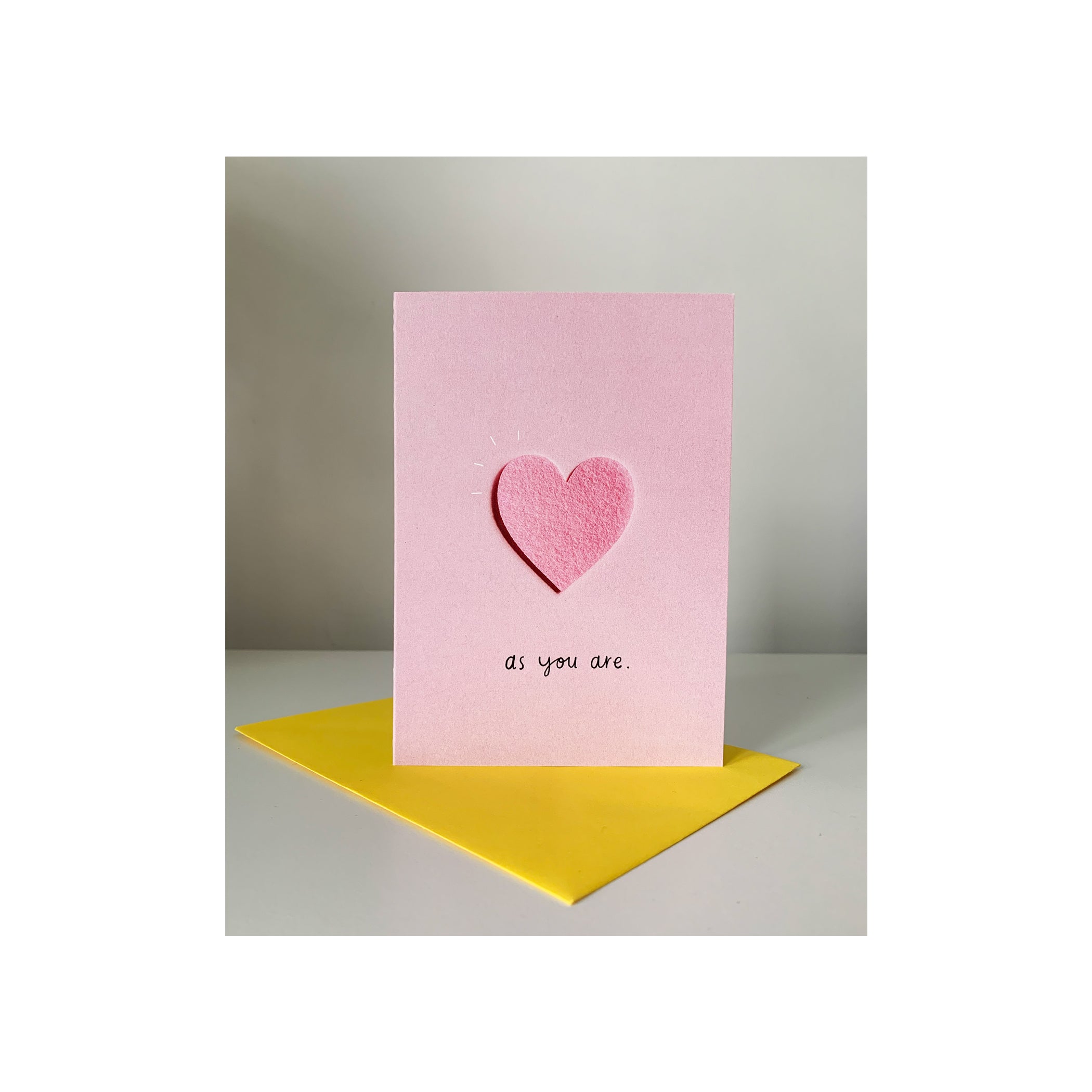 As You Are ✨ Greetings card with a coloured envelope - 100% planet-friendly materials