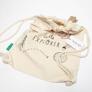 Little Explorer Kids Kit Bag - Organic cotton, screen printed design