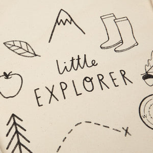 Little Explorer Kids Kit Bag - Organic cotton, screen printed design