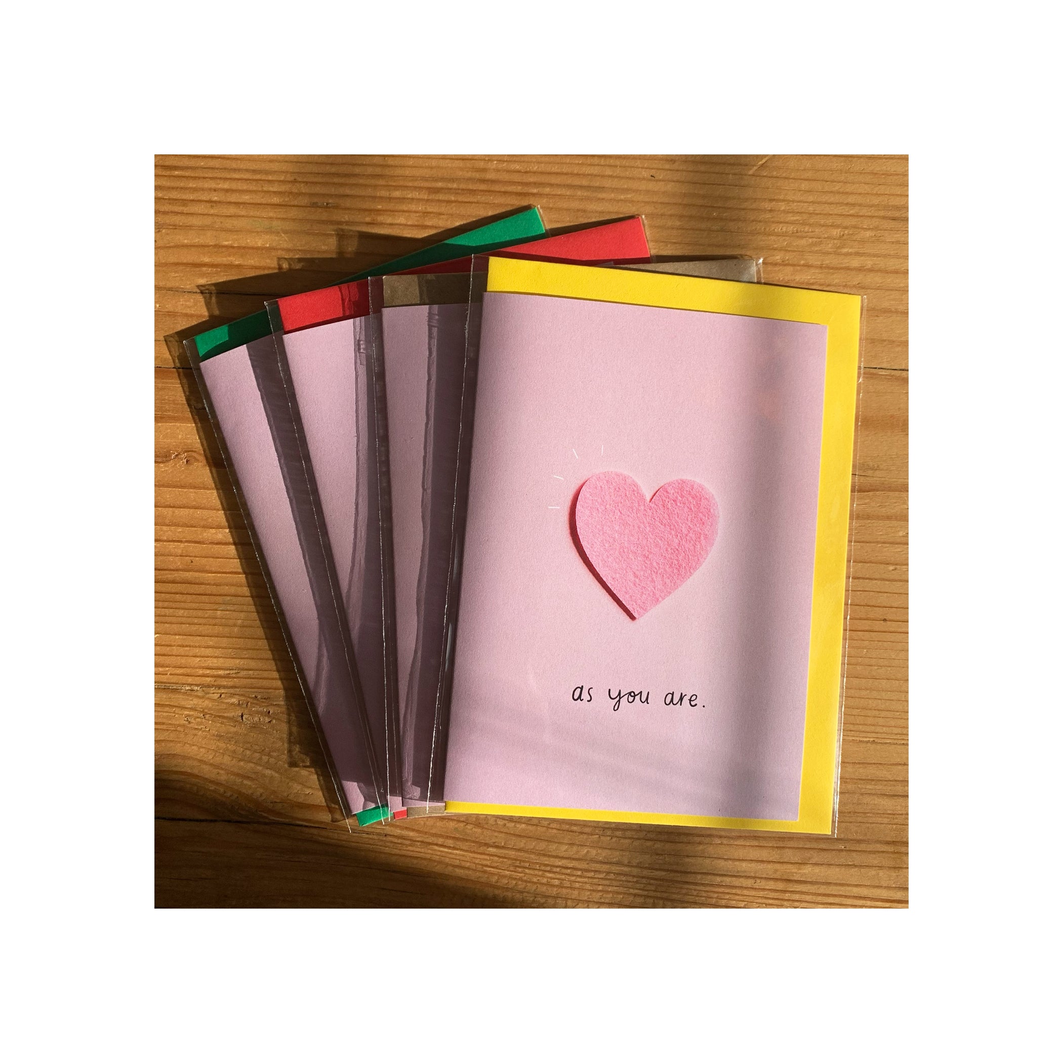 As You Are ✨ Greetings card with a coloured envelope - 100% planet-friendly materials