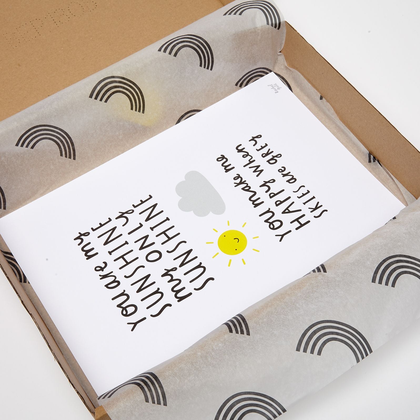 'You Are My Sunshine' Art Print - A4, unframed, planet-friendly materials