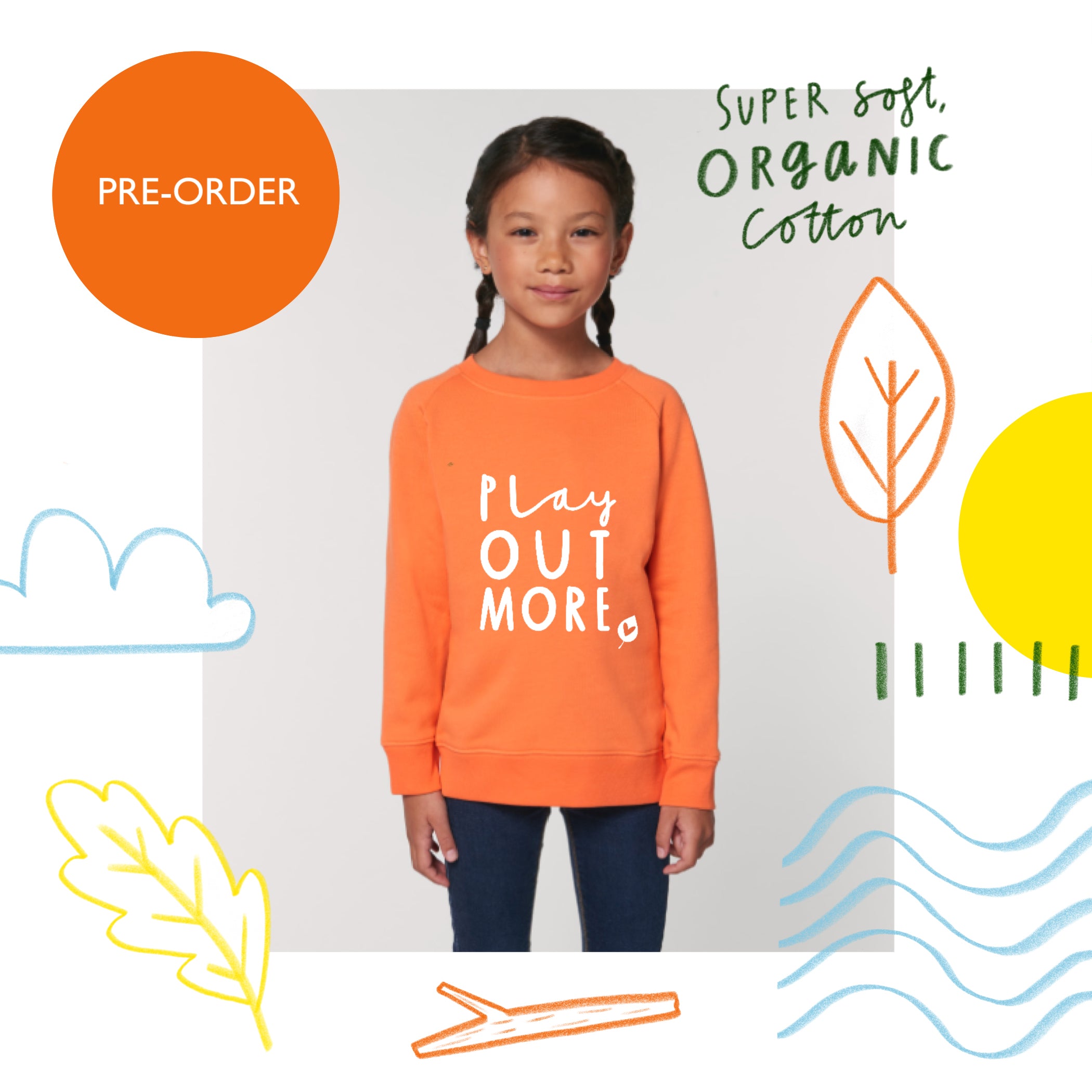 Pre-order PLAY OUT MORE Kids T-Shirt - 100% organic cotton