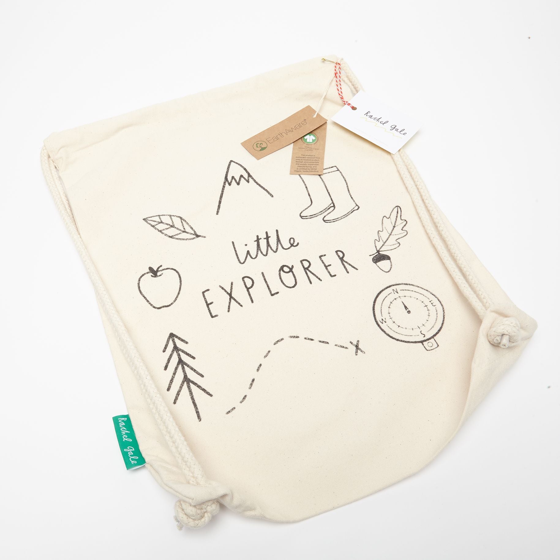 Little Explorer Kids Kit Bag - Organic cotton, screen printed design