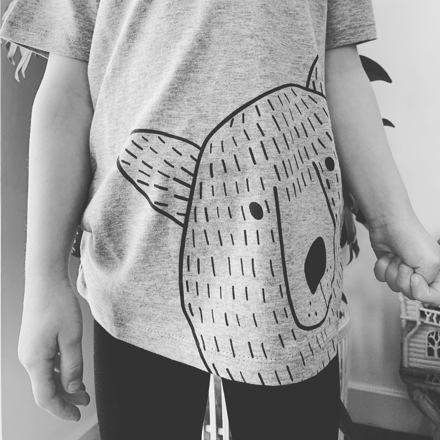 Mr Bear Kids Tee - Grey Organic cotton, super soft, age 3-8 years
