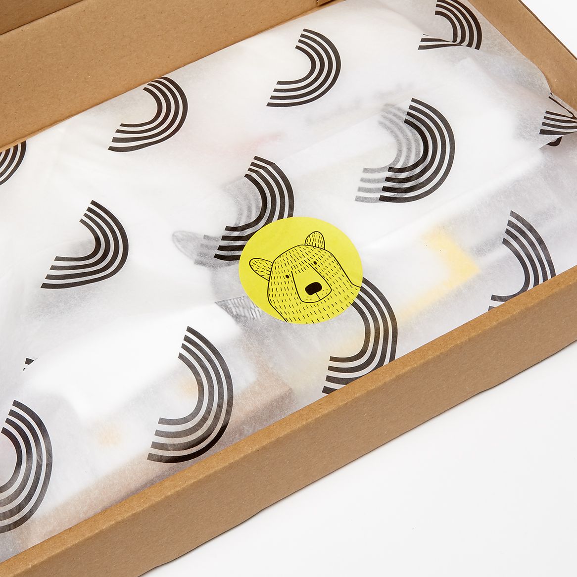 Smiley Tee - Organic white cotton, 3-8 yrs