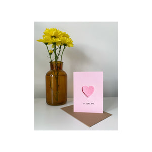 As You Are ✨ Greetings card with a coloured envelope - 100% planet-friendly materials