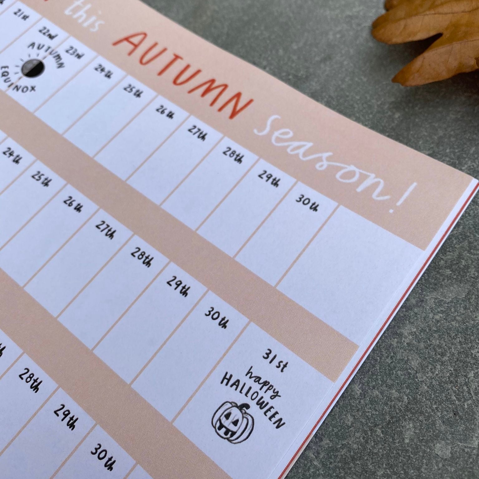 Autumn Things Activity Journal