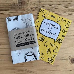 Art Challenge Tea Towel & Book Bundle -  100% screen printed cotton tea towel