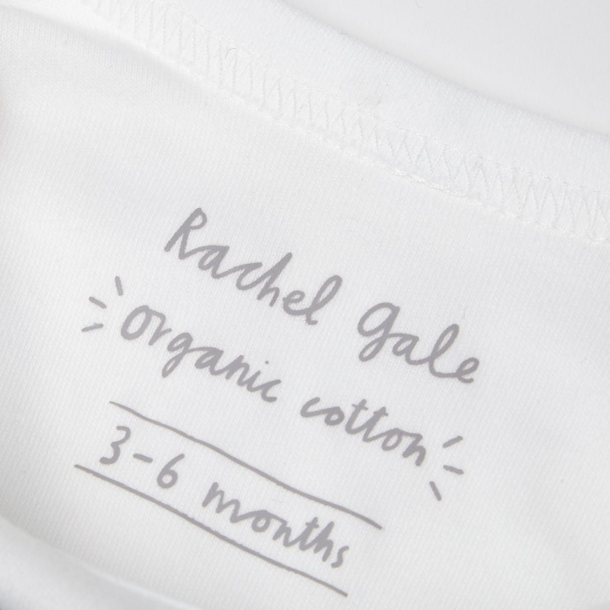 Mr Bear Organic Cotton Babygrow - White cotton, long sleeved