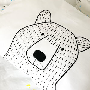 Mr Bear Pillowcase - made in collaboration with Pipsqueak X Rachel Gale