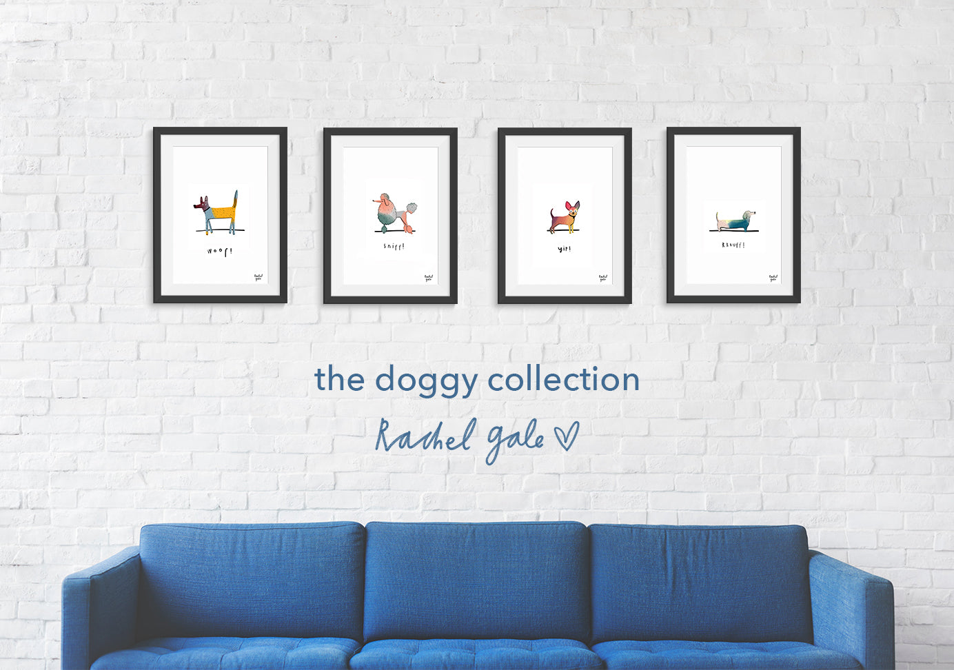 The Doggy Collection Art Prints - 4 designs - A4, unframed, planet friendly materials