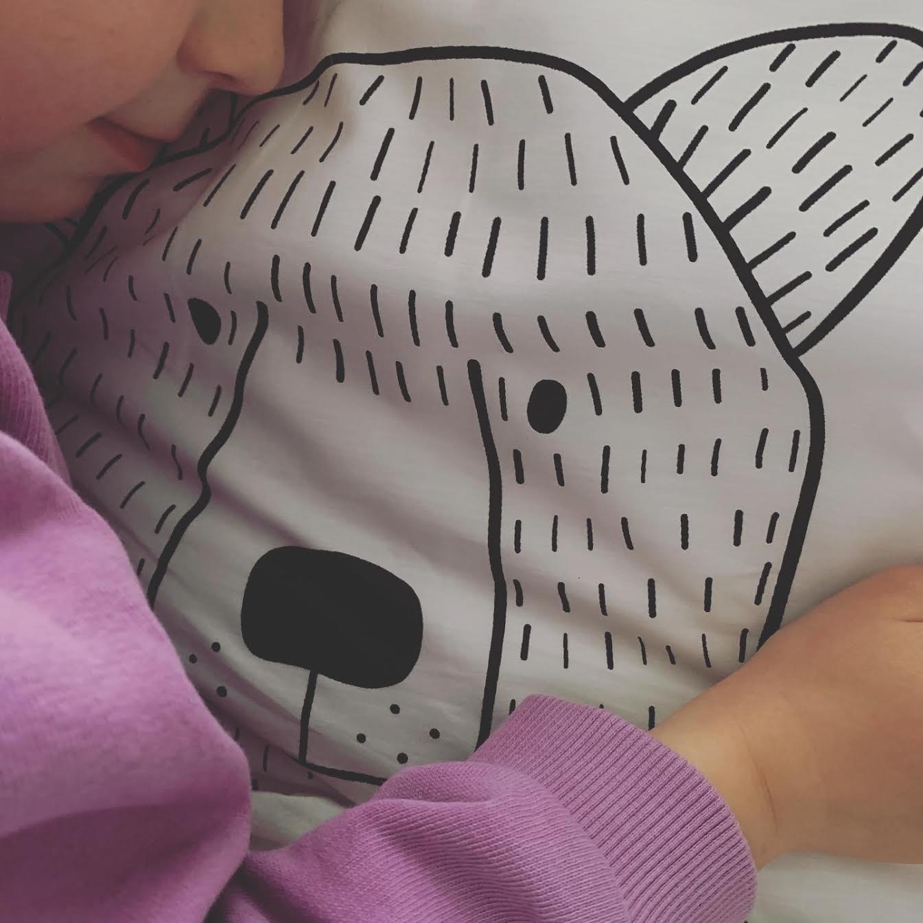 Mr Bear Pillowcase - made in collaboration with Pipsqueak X Rachel Gale