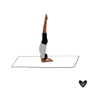 'Happy Yogis' - Yoga Pose Art Print - Size A3 & A2 - Unframed, quality recycled paper stock