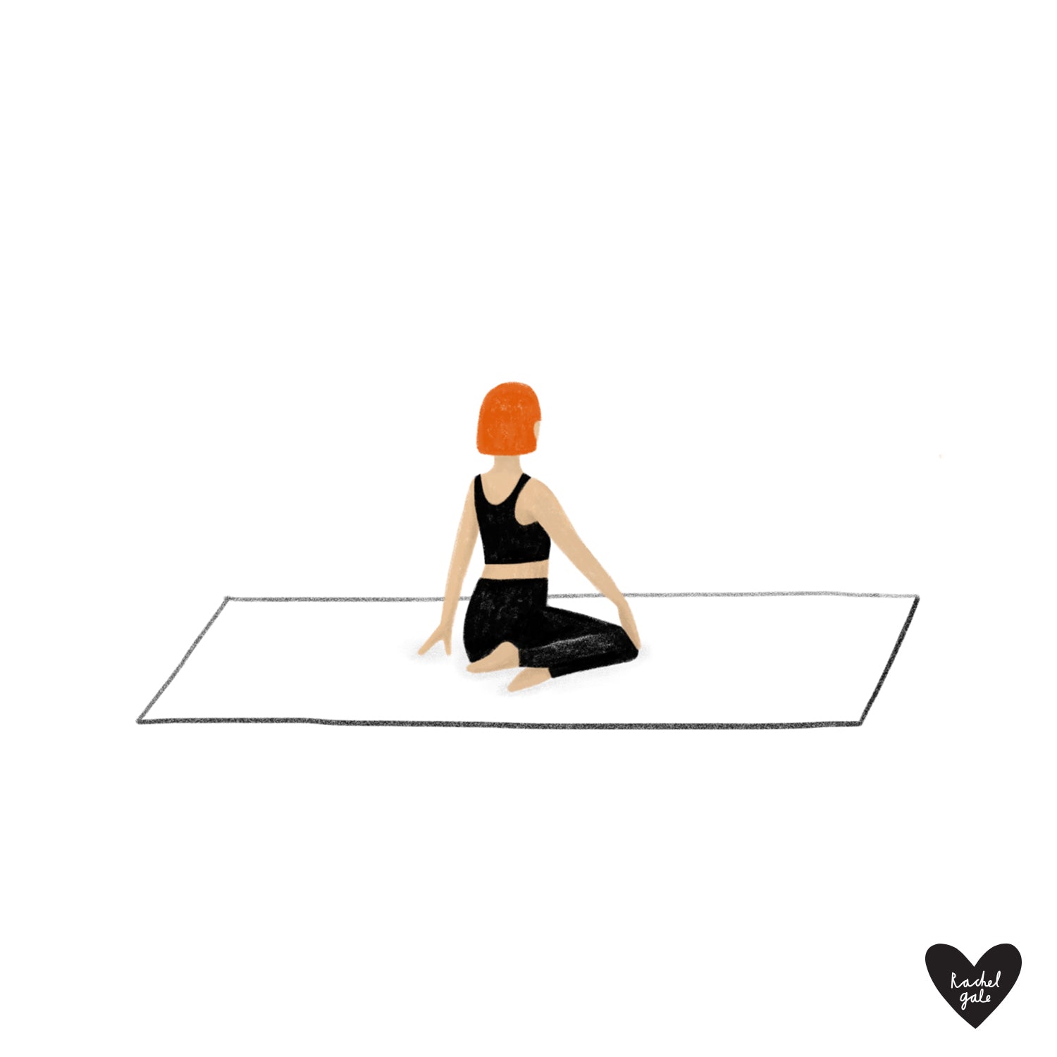 'Happy Yogis' - Yoga Pose Art Print - Size A3 & A2 - Unframed, quality recycled paper stock
