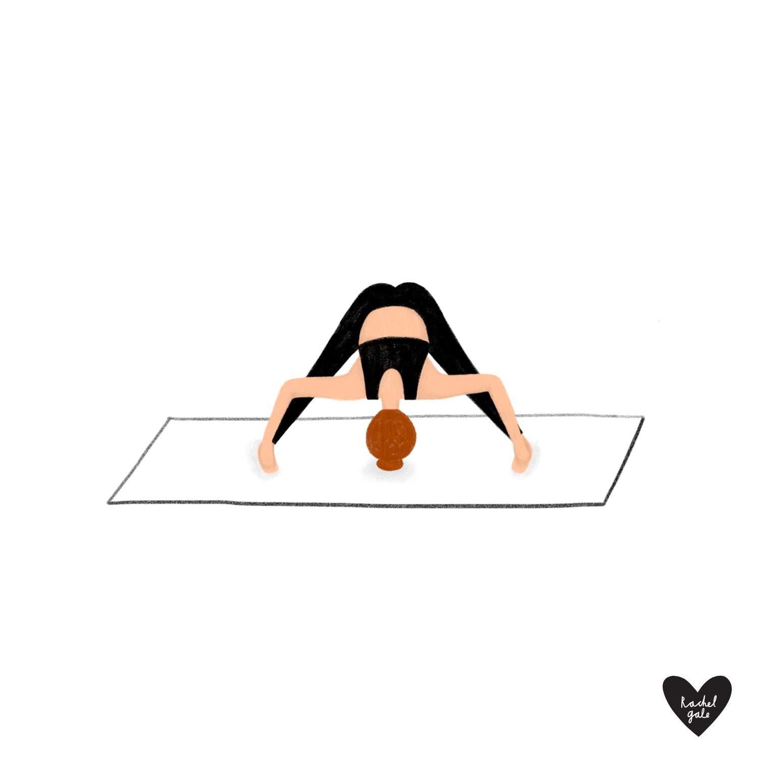 'Happy Yogis' - Yoga Pose Art Print - Size A3 & A2 - Unframed, quality recycled paper stock