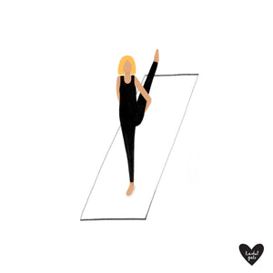 'Happy Yogis' - Yoga Pose Art Print - Size A3 & A2 - Unframed, quality recycled paper stock